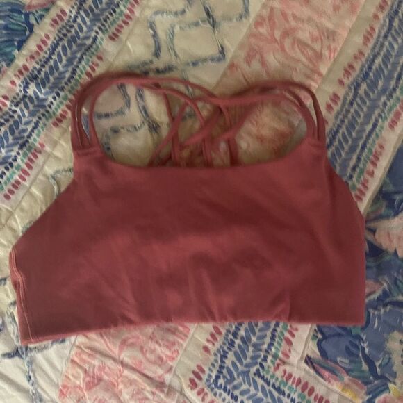 Athleta Mandy cross strap athletic mauve sports bra S - Picture 4 of 9